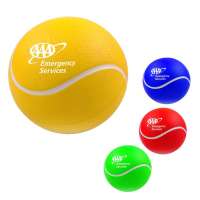 Gift custom creative design brand logo sport training bounce reliever squeeze anti stress soft foam PU toys tennis squeeze ball