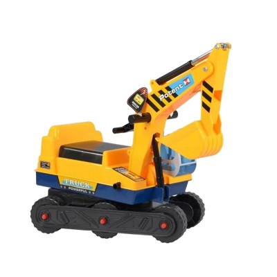 Kids Plastic Ride On Construction Excavator Car Truck with Shovel Arm Claw