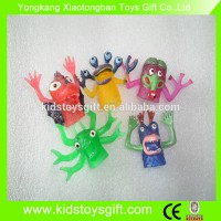 Mini cheaper monster puppet,plastic kids toy,kids finger toy