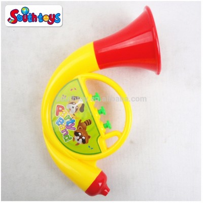 kids musical instrument plastic trumpet horn loudspeaker toy