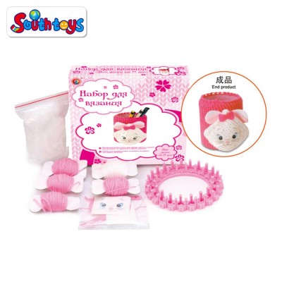 DIY kids wool knitting machine toy set