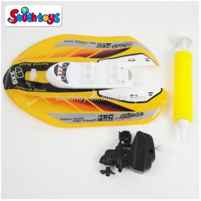 kids wind up inflate boat toy include inflator pump