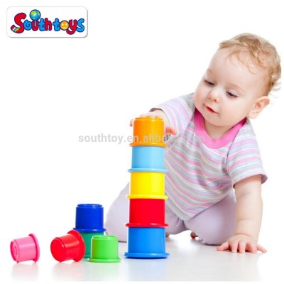 Baby Frist Educational Toy Rainbow Stacking and Nesting Cups Stack Up Cups Set