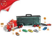 Wholesale Transport Car Carrier Truck Toys For Boys Includes 6 cars and signpost