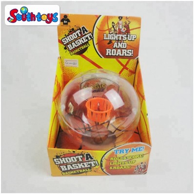 BO Stress Relief Mini Handheld Fidget Basketball Game Flashlight Music Palm Ball Toy