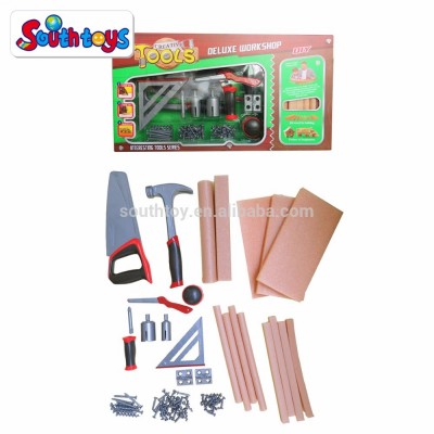 DIY Deluxe Construction EVA Faux Wood Wood Workshop Tools Kit for Kids Tools Build Toy