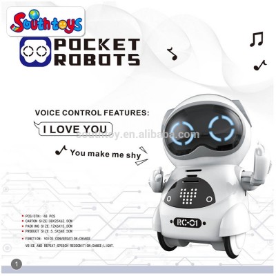 electric intelligent pocket size mini educational robot toy