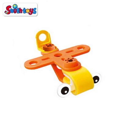 Intellective Soft  Plastic DIY Assemble Building Blocks Toy Car for Kids