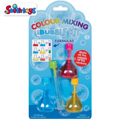 Novelty New Colour Mix Bubbles Fun DIY Create Ur Own Colour of Bubble Liquid Kit