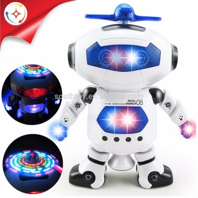 B/O Musical And Colorful Flashing Lights 360 Degree Dancing Robot Toy Best Gift for Kids