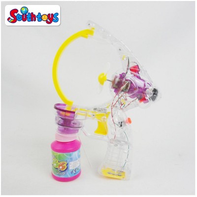 wholesale good quality bo transparent big bubble gun toy with light and sound